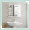Armoire de toilette Relaxdays, 6 étagères, 2 compartiments Voir les images du produit 2
