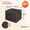 CASARIA® Baule da Giardino Lille 190 L Effetto Legno Anteprima dell’immagine prodotto 6