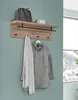 HAKU Wandgarderobe Eiche hell, schwarz- MDF, Metall, B/H/T: Produktbild-Vorschau 6