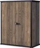A closed outdoor storage cabinet with a wood-grain finish. Produktbild-Vorschau