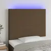 LED Kopfteil Dunkelbraun 90x5x118/128 cm Stoff Produktbild-Vorschau 2