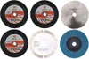 A collage of various cutting and grinding discs for power tools. Produktbild-Vorschau