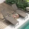 GOPLUS Sonnenliege 2er Set klappbar, 189cm Gartenliege aus Produktbild-Vorschau 6