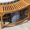 vidaXL Entourage de bain à remous brun Ø275 x 55,5 cm bois Voir les images du produit 5