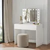 Schreibtisch Computertisch weiß matt - 90x50 cm mit Produktbild-Vorschau 5