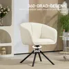 HOMCOM kreslo, lounge kreslo s podrúčkami, otočné o 360°, Náhľad obrázku produktu 4