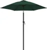 vidaXL Ombrellone verde 200 x 224 cm Alluminio Anteprima dell’immagine prodotto 1