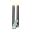 Stabkerzen LED mit Timer TAUPE GRAU 2er indoor mit Timer Produktbild-Vorschau 5