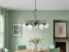 Suspension à 5 flammes avec décoration de feuilles, Voir les images du produit 6