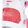 Close-up of the side of a white and pink inline skate. Produktbild-Vorschau