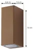 Lucande Außenwandleuchte Xava, up/down, braun, 2-flg., GU10 Produktbild-Vorschau 3