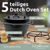holz4home® Dutch Oven Gusseisen I 9L Feuertopf mit Zubehör Produktbild-Vorschau 3