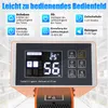 A close-up of a dehumidifier's control panel with feature descriptions and icons. Voir les images du produit