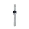 A smartwatch with a gray band and a black screen is shown against a white background. Podgląd zdjęcia produktu