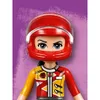 A close-up of a LEGO Friends character wearing a racing helmet and outfit. Podgląd zdjęcia produktu
