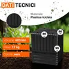 GARANTIA ECO-KING compostiera 600 litri nero Anteprima dell’immagine prodotto 3