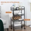 SUGIFT Küchenwagen Beistellwagen, Stahl, Schwarz Produktbild-Vorschau 6