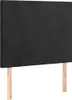 vidaXL LED Kopfteil Schwarz 90x5x118/128 cm Samt Produktbild-Vorschau 4