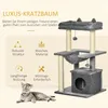 PawHut Tiragraffi per gatti da 90 cm con amaca, tiragraffi Anteprima dell’immagine prodotto 3