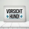 Vorsicht Hund! Metallschild mit Pfoten Motiv in blau Produktbild-Vorschau 3
