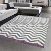 Teppich Wohnzimmer modern Skandinavisches Design in Lila Produktbild-Vorschau 1