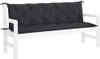 vidaXL Coussins de banc de jardin 2 pcs. noir 180x50x7 cm Voir les images du produit 4