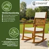 CASARIA® Schaukelstuhl Gartenstuhl Holz Creme 160kg Produktbild-Vorschau 3