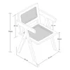 A line drawing of a chair with dimensions indicated. Produktbild-Vorschau