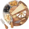 Výsuvný tác na sýr s noži a keramickými talíři Náhled obrázku produktu 7