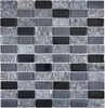 Glasmosaik mit Naturstein grau schwarz 31x32,2 cm Produktbild-Vorschau 1
