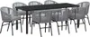vidaXL Garten Essgruppe 9 pcs Anthrazit Pulverbeschichteter Produktbild-Vorschau 1