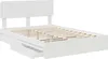 vidaXL Lit de rangement avec tête de lit Blanc 140 x 190 cm Voir les images du produit 5