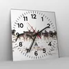 Wanduhr - Quadrat - Glasuhr - Hirsch Winter Tierwelt Produktbild-Vorschau 4