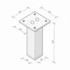 4er Set sossai Aluminium Möbelfüße 150mm in Schwarz Produktbild-Vorschau 6