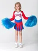 Cheerleaderin rot-blau - Fasching Karneval Kostüm Produktbild-Vorschau 5