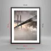 Gerahmtes Poster - Schwarzer Rahmen - Brücke Nebel Wasser - Produktbild-Vorschau 5
