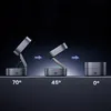 Three stages of a wireless charger's adjustable angle. Produktbild-Vorschau