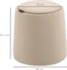 HOMCOM 2-in-1 Ottoman Stool Poggiapiedi rotondo con spazio Anteprima dell’immagine prodotto 3