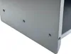 A close-up view of the corner of a gray metal object, showing several small screws. Podgląd zdjęcia produktu