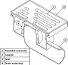 Seitlicher Bodenauslass Edelstahl-Gitterrost 150x150mm Produktbild-Vorschau 3