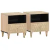 Nachttische 2 Stk. 40x33x46 cm Massivholz Mango Produktbild-Vorschau 4