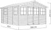 Gartenhaus Bertilo Workshop Carpenter 364 x 459 cm natur Produktbild-Vorschau 4