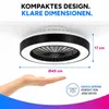 XUDO stropný ventilátor s LED osvetlením, 36 W, s možnosťou Náhľad obrázku produktu 4