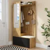 Ensemble vestiaire Merax avec miroir et banc,vestiaire avec Voir les images du produit 2