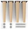 4x sossai Holzfüße rund - gerade Ausführung 25cm Buche Produktbild-Vorschau 1