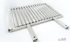 A stainless steel grill grate with two support legs, shown from a diagonal angle against a white background. Produktbild-Vorschau