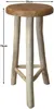 2x Barhocker Teak Stuhl Bistrohocker Hocker Rustikal Produktbild-Vorschau 1