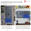 DURHAND Wandregal mit Stapelboxen 44 tlg Werkzeughalter Produktbild-Vorschau 6