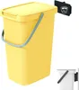A yellow bucket with a gray handle is shown against a white background. A black accessory with a 'kg' symbol is attached to the side of the bucket. Produktbild-Vorschau