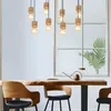 Hängeleuchte, 8-Flammig, Holz braun, schwarz, L 98 cm Produktbild-Vorschau 7